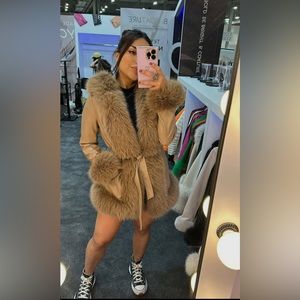 NWT FAUX LEATHER COAT